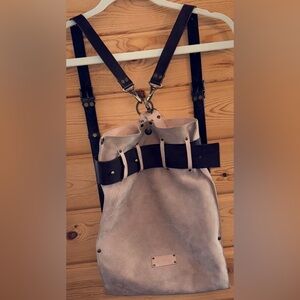 QisaBags Tan Leather Backpack